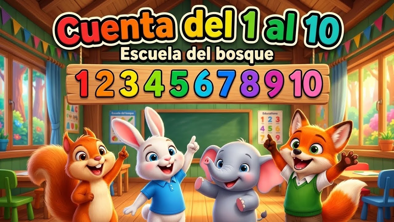 Los números del 1 al 10 para niños | Aprende a contar en clase con esta canción infantil