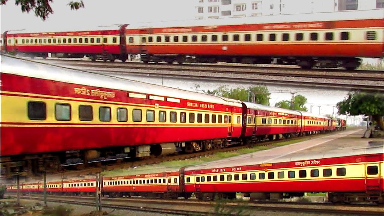High Speed Old Rajdhani Trains | ICF Rajdhani Express