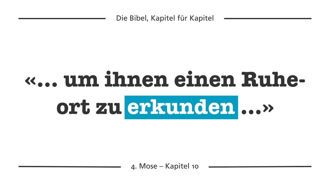 4.Mose 10 – Leitung auf dem Weg