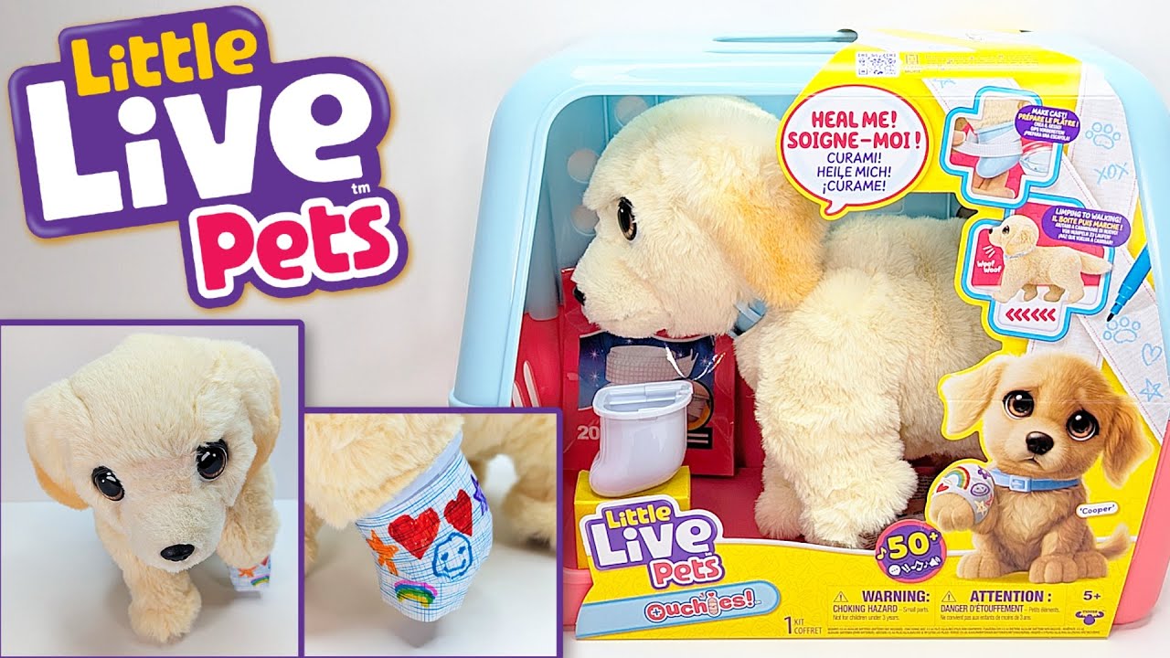 Little Live Pets Ouchies Cooper the Retriever Unboxing - No Talking - ASMR