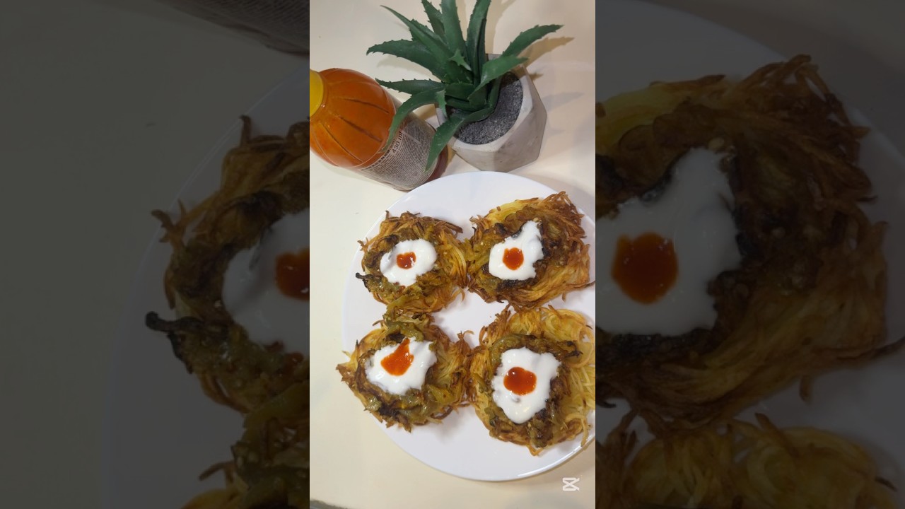 Spicy Eggplant Potato Nests #shorts #cooking #snacks #healthyfood #recipe #italianfood #recipe #fyp