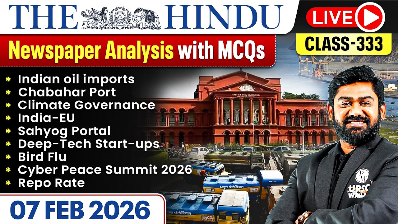 The Hindu Analysis - 7th February | The Hindu Newspaper Today with MCQs | Aasim Sir