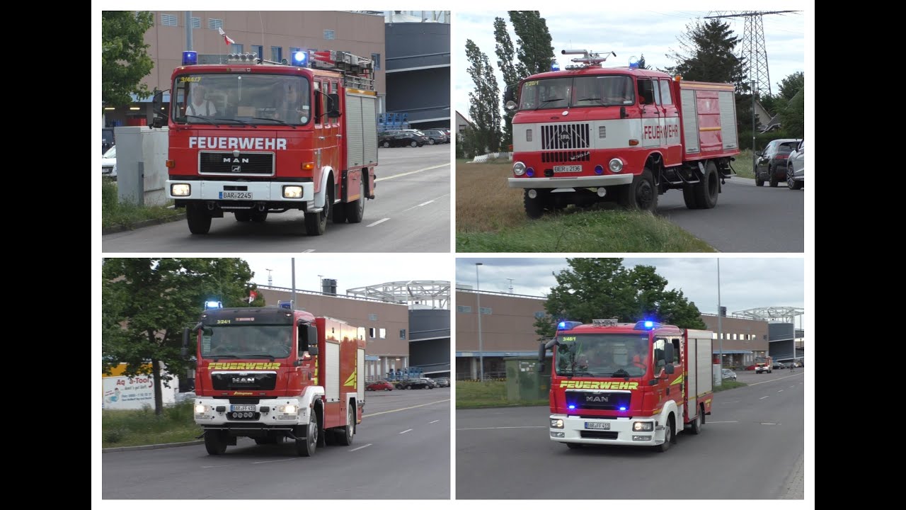 [Fl&auml;chenbrand droht &Uuml;berzugreifen!] Einsatzfahrten zum Fl&auml;chenbrand in Eiche