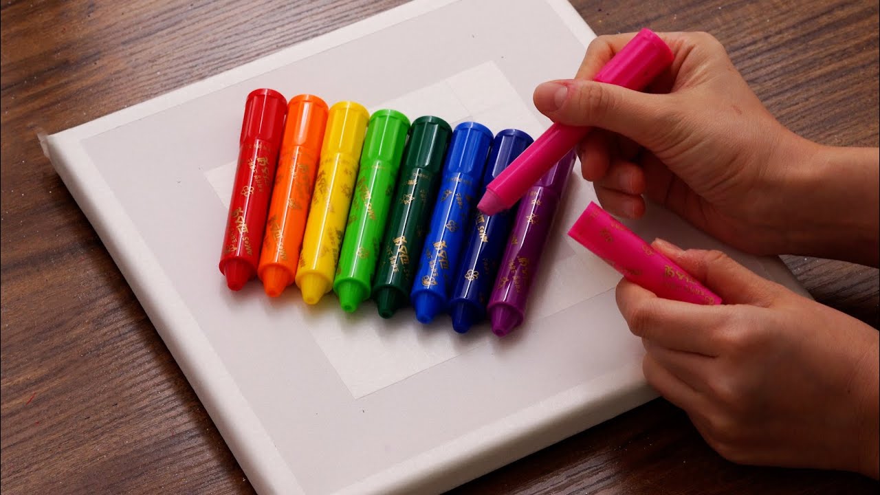 How To Paint Gradation Easily With Crayon｜Painting For Beginners (1476)｜Gradation Art