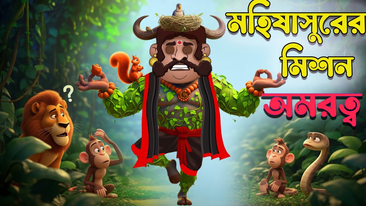 মহিষাসুরের মিশন অমরত্ব 🔥 দেবতারা ব্যর্থ! | Mahishasur Tapasya Story | BubbleToons Bangla