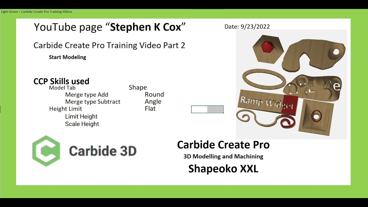 Carbide Create Pro Training Part 2 Modeling