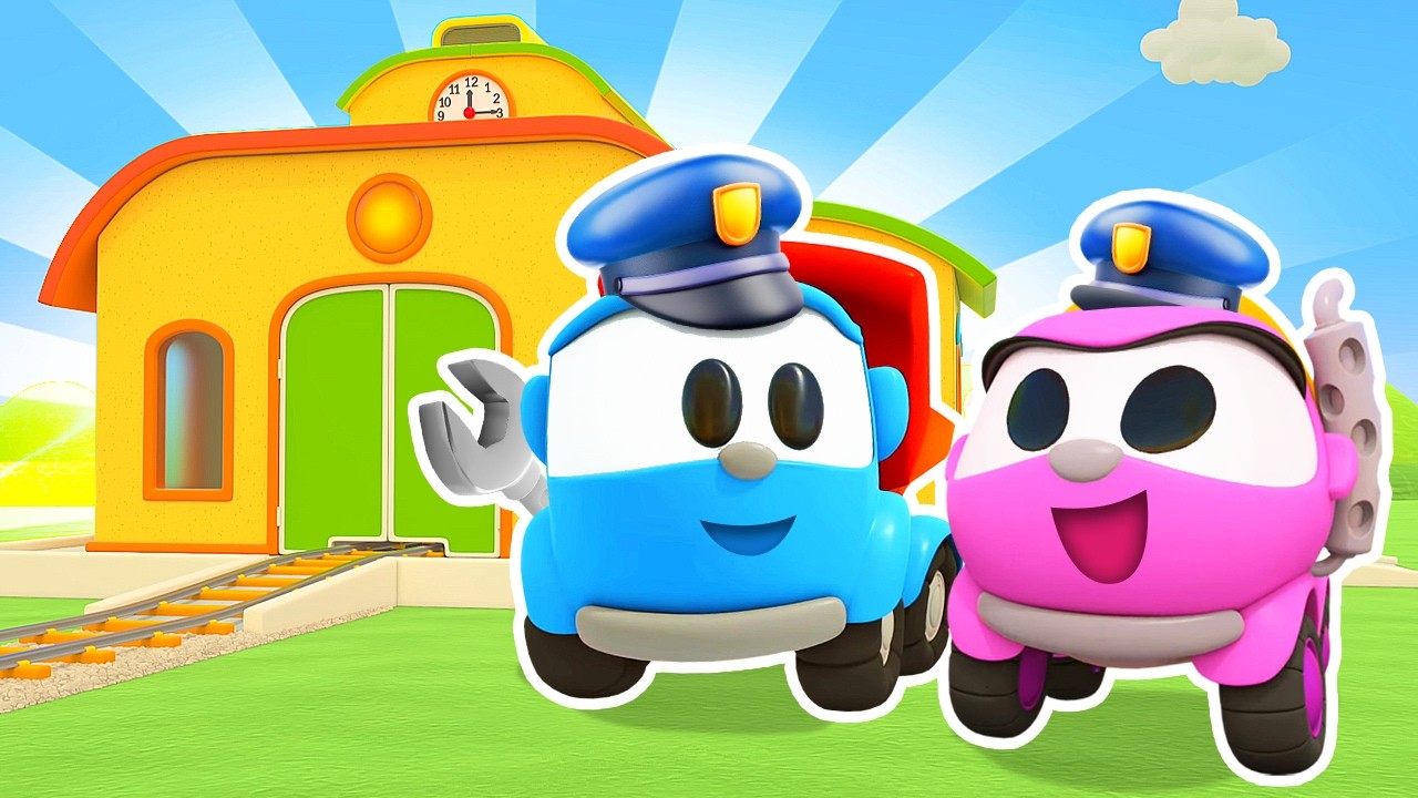 Leo the Truck builds a train repair depot to fix the train’s broken locomotive.