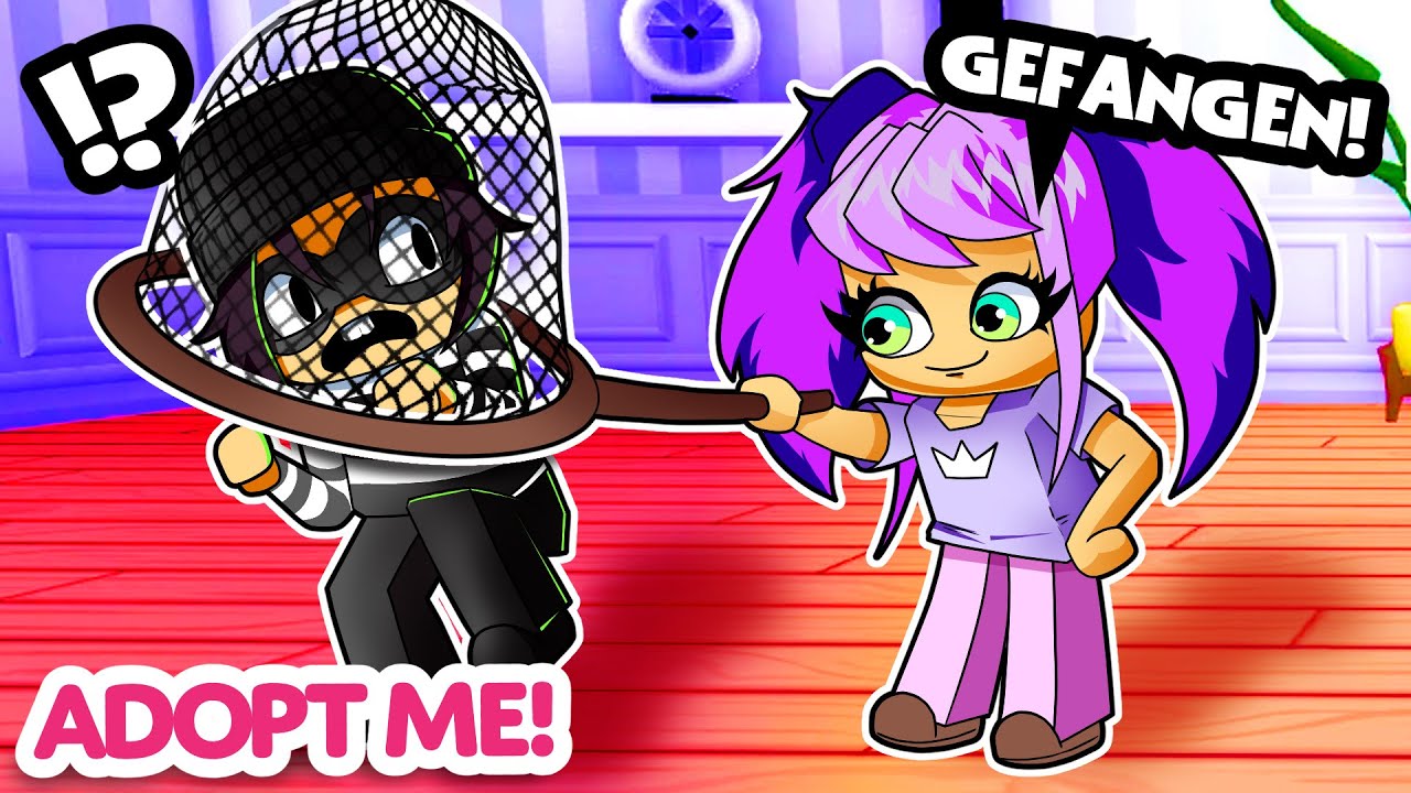 Ich habe den EINBRECHER in unserem HAUS gefangen! Adopt me RP Deutsch Roblox