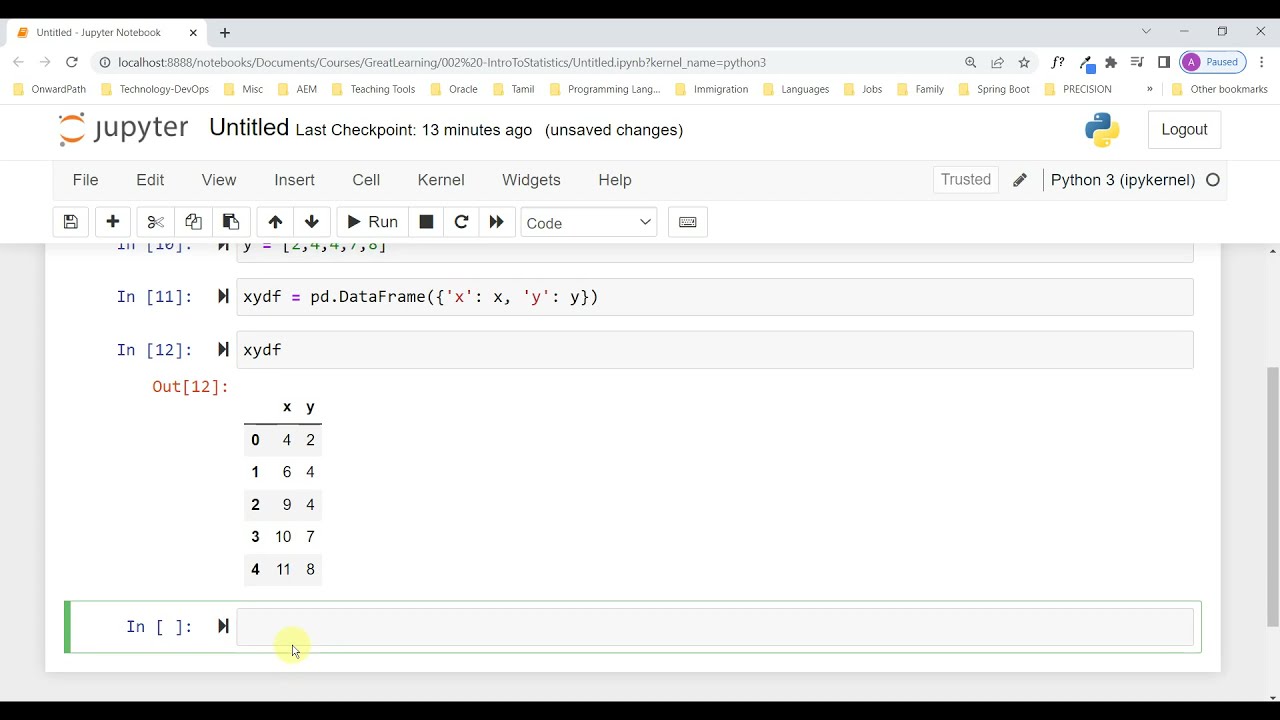 How to create a DataFrame in Pandas - Two methods