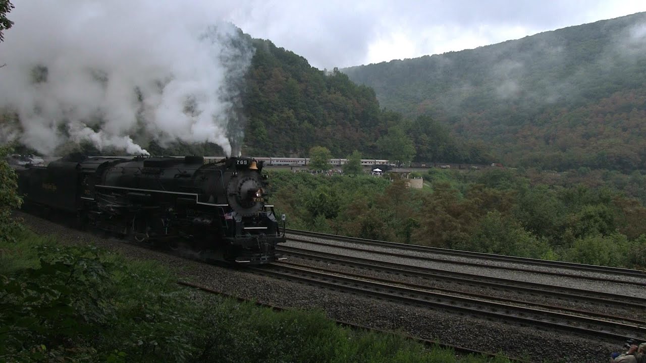 A Nickel Plated Horseshoe - NKP 765 On The NS Pittsburgh Line