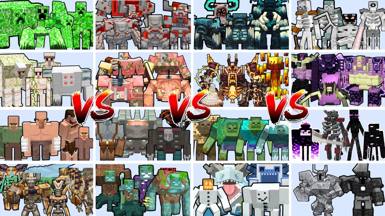 WHAT MOB FAMILY IS THE MOST POWERFUL? TOURNAMENT | Minecraft Mob Battle