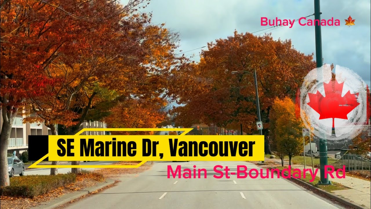 Drive BC 🇨🇦: Fall Drive SE Marine Dr, Vancouver (Main St-Boundary Rd)