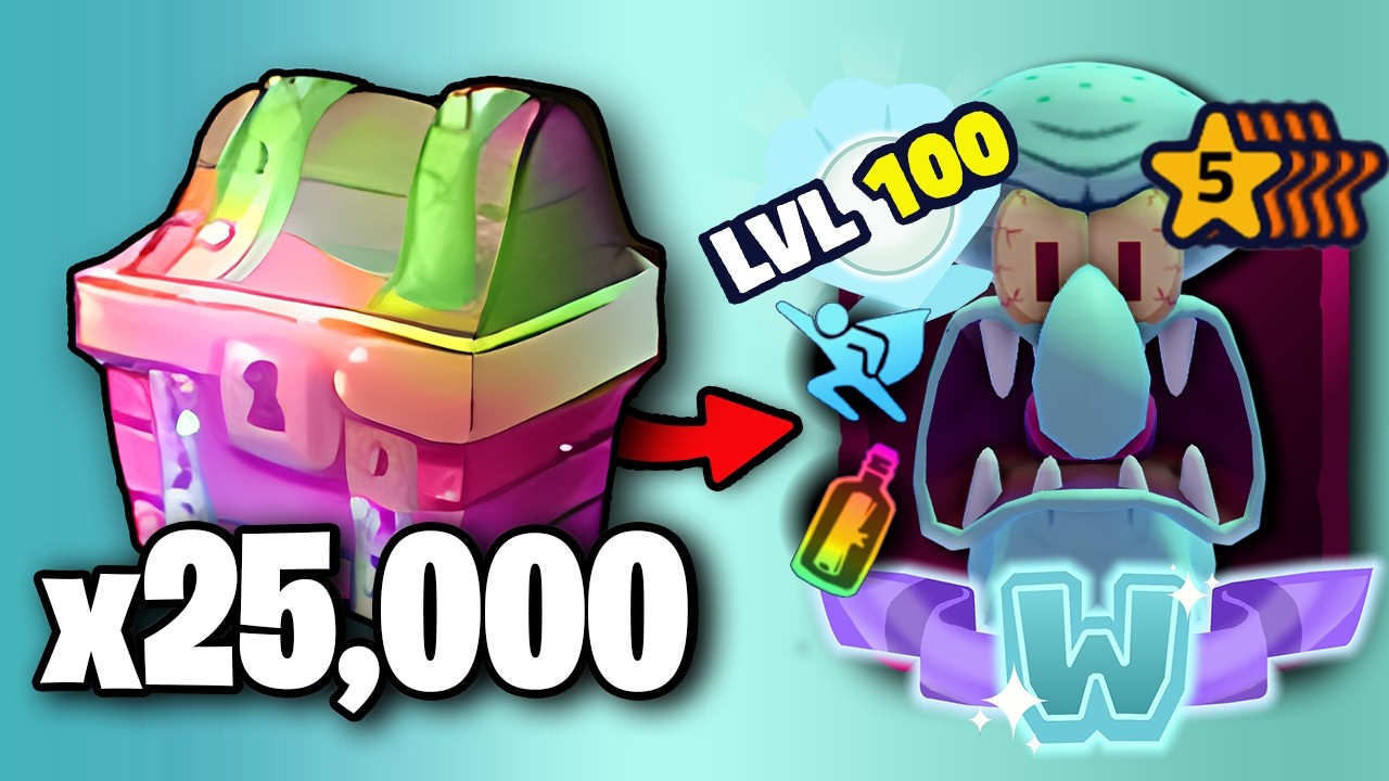 25,000 NEW CHESTS for SQUIDASAURUS REX! (SpongeBob Tower Defense)