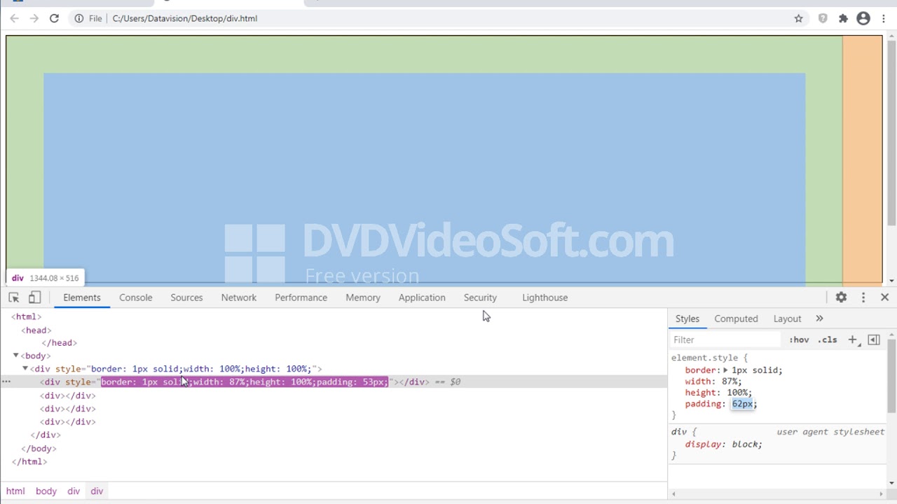 Nested DIV tag