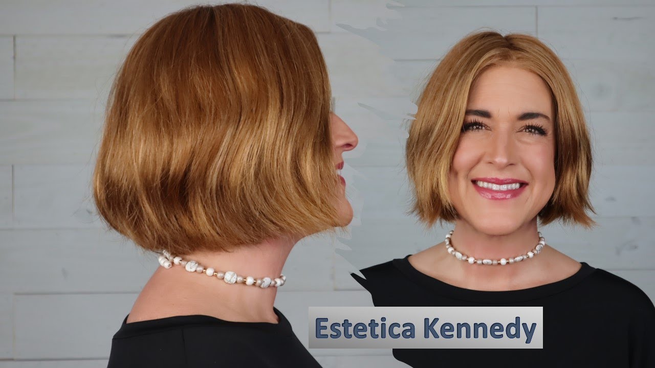 Estetica Kennedy in the color R30/28/26 | Trendy Chin Length Regular Synthetic Bob