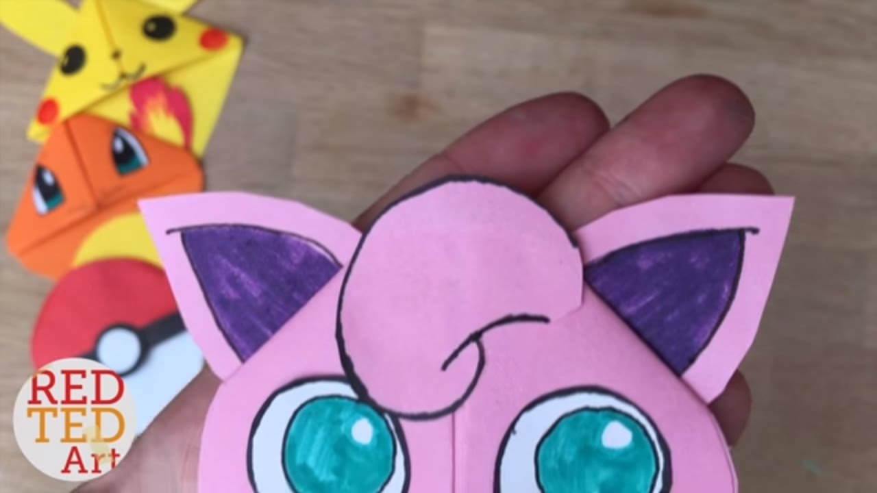 Easy Jigglypuff DIY - Pokemon Bookmark - Origami Inspired - Pokemon Go