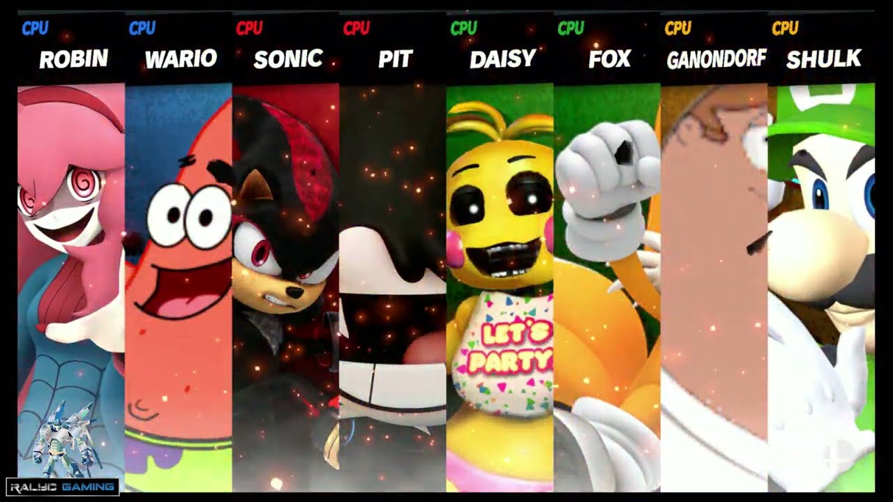 Hex & Patrick vs Shadow & Lucy vs Chica & Tails vs Peter & Luigi