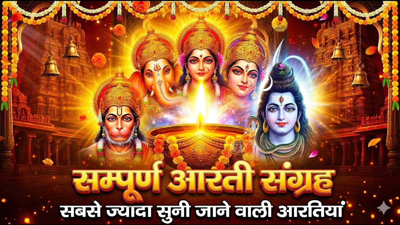 रोज सुबह शाम इन आरतियों को सुनने से घर में आएगी सुख-समृद्धि | सम्पूर्ण आरती संग्रह Sampurn Aarti