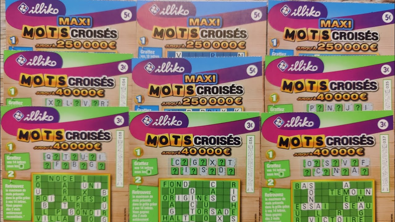 🛑 Grattage du 22 juillet 🍀 beau duel de mot croisé