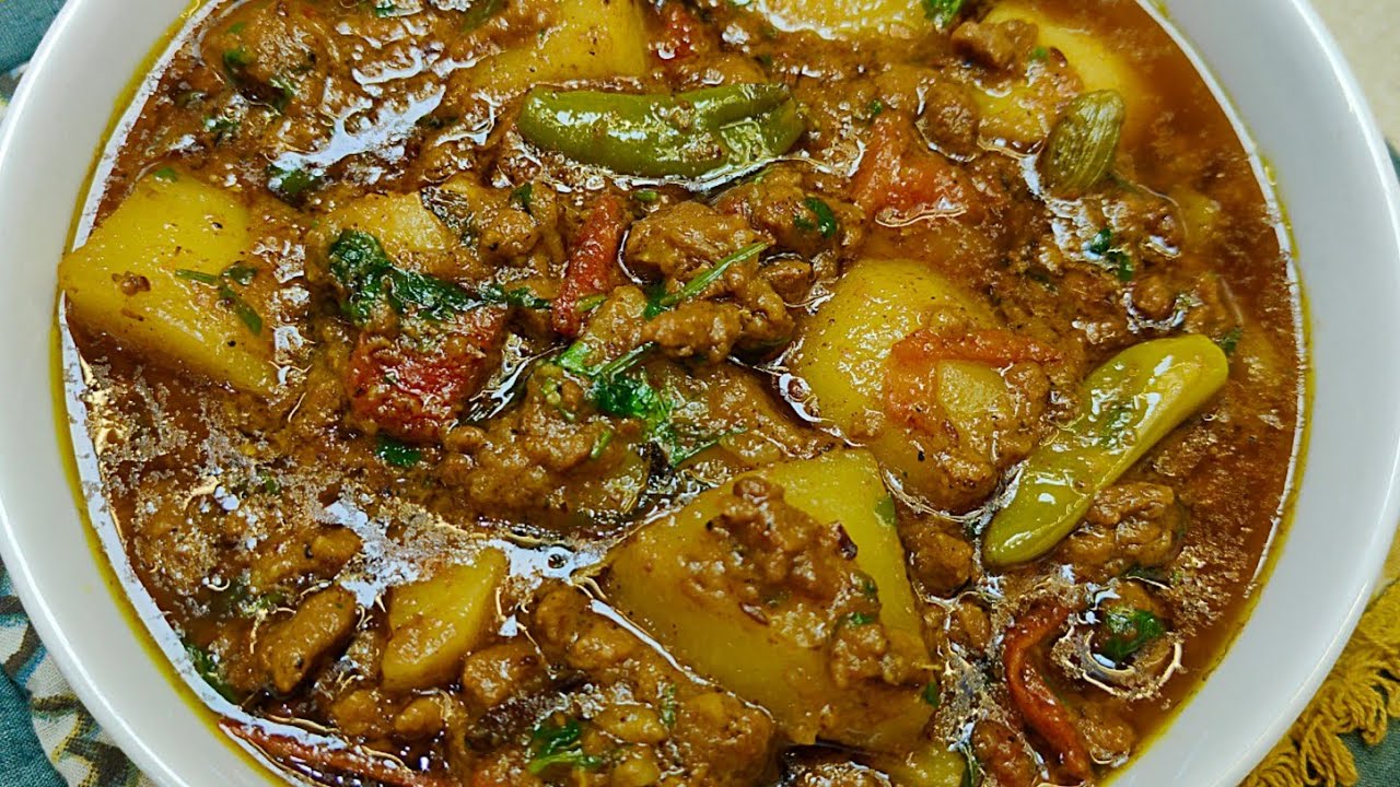 Lucknowi Style Degi Aloo Keema ❤️ Aloo Keema Recipe | Keema Aloo Recipe | Easy Aloo Keema 