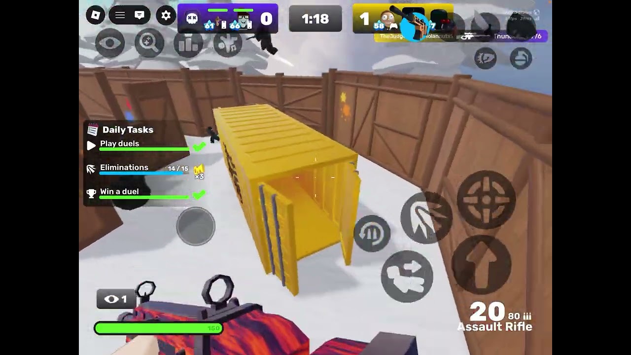  Playing rivals with my friends ￼