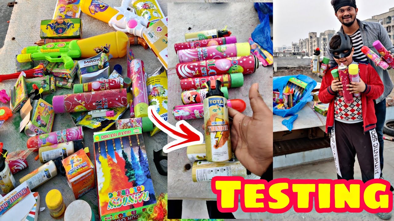 Different types of Holi sprey | Testing Holi colours 😍 | How to choose best sprey | Holi Stash
