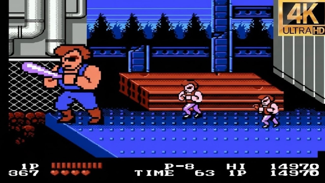 Double Dragon truco Mundo 2 Trucos 7 Corazones Infinitos 1987 (NES) Videojuegos 4K Walkthrough