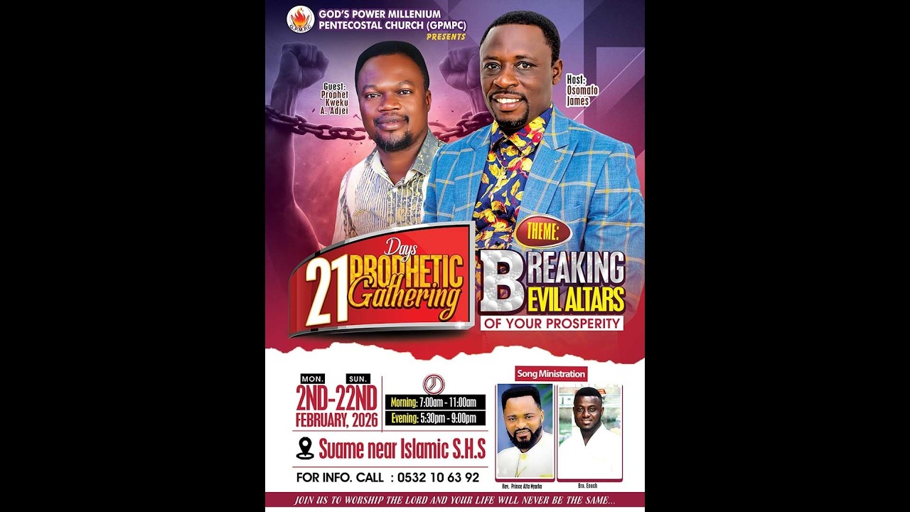 21 DAYS PROPHETIC GATHERING || BREAKING EVIL ALTARS || APOSTLE JAMES BOAMAH || WEEK 3