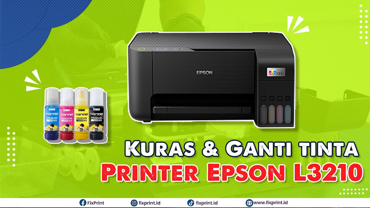 Cara Kuras Tinta Printer Epson Ecotank L3210 L3150 L3110 L1110 Dan Ganti Jenis Tinta Berbeda
