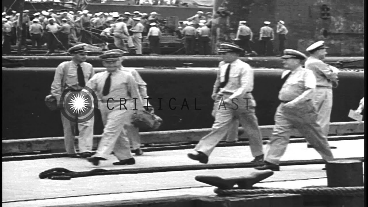 The USS Argonaut (SS-166) returns to Pearl Harbor with Carlson's Raiders...HD Stock Footage