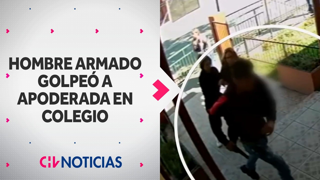 Hombre ingres&oacute; armado a colegio en Hualp&eacute;n: Golpe&oacute; a apoderada con la pistola - CHV Noticias