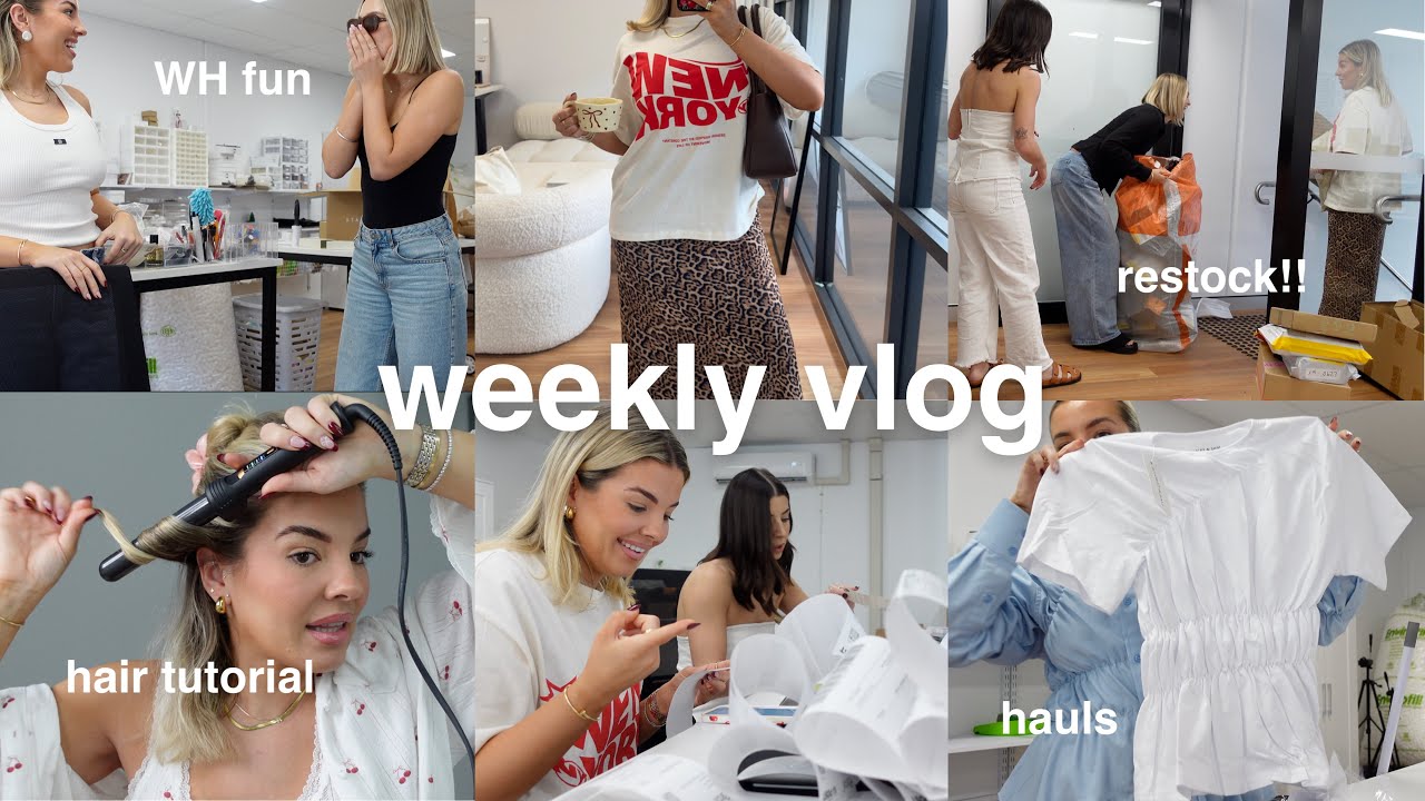 weekly vlog 💌 restock, hauls, hair tutorials & outfits
