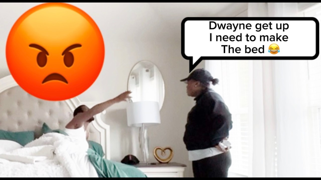 WAKE MY HUSBAND UP TO SPREAD THE BED **prank**