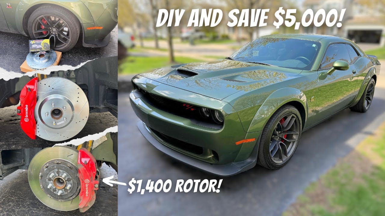 Replace Dodge Challenger R/T Scat Pack Widebody Front Brake Rotors and Pads (Dealer Charges 5K!)