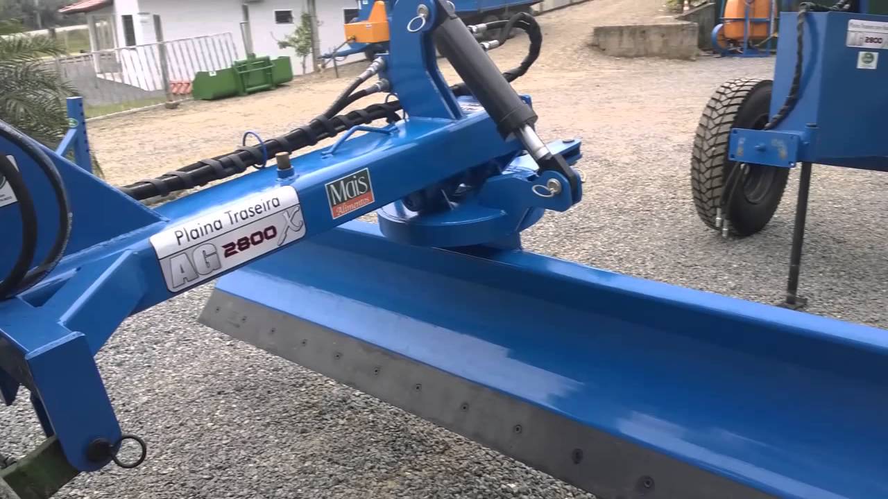 Plaina Traseira De Arrasto Hidr&aacute;ulica com Rodas e KIT remov&iacute;vel