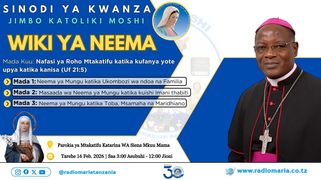 # LIVE || KONGAMANO LA NNE WIKI YA NEEMA SINODI YA KWANZA, VIKARIETI YA HAI - JIMBO KATOLIKI MOSHI