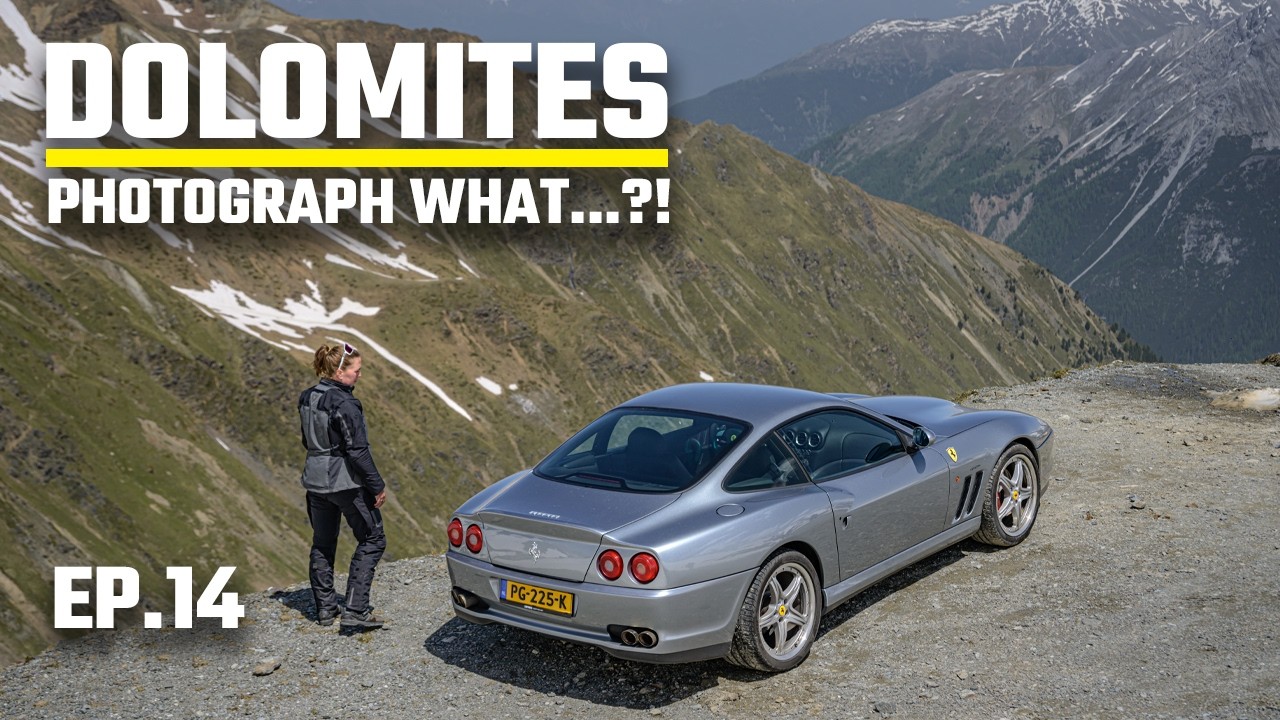 UNEXPECTED JOB on the STELVIO - FERRARI and MOUNTAIN views - DOLOMITES motorcycle trip (S5-EP14)