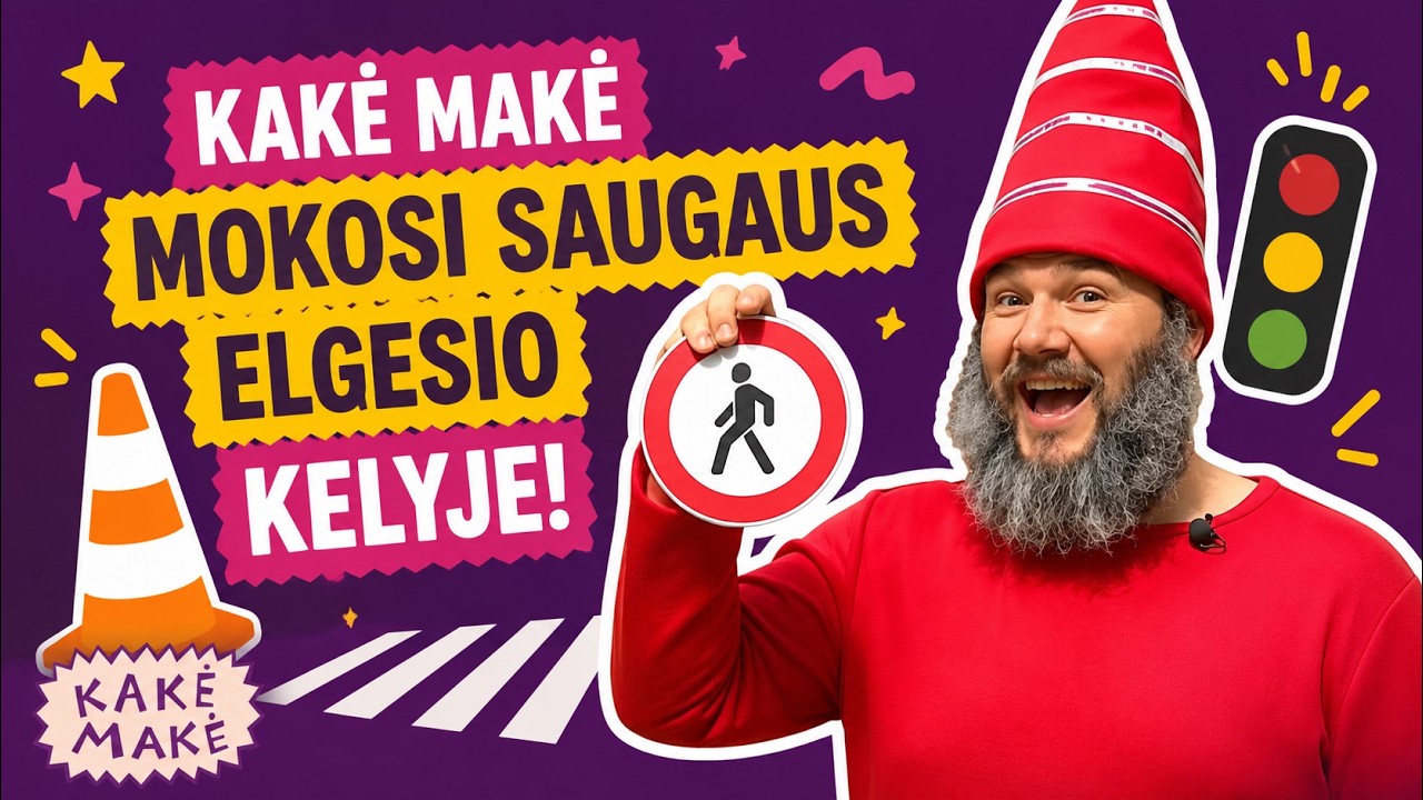 Kakė Makė mokosi saugaus elgesio kelyje. Ką pasakė Kakė Makė?