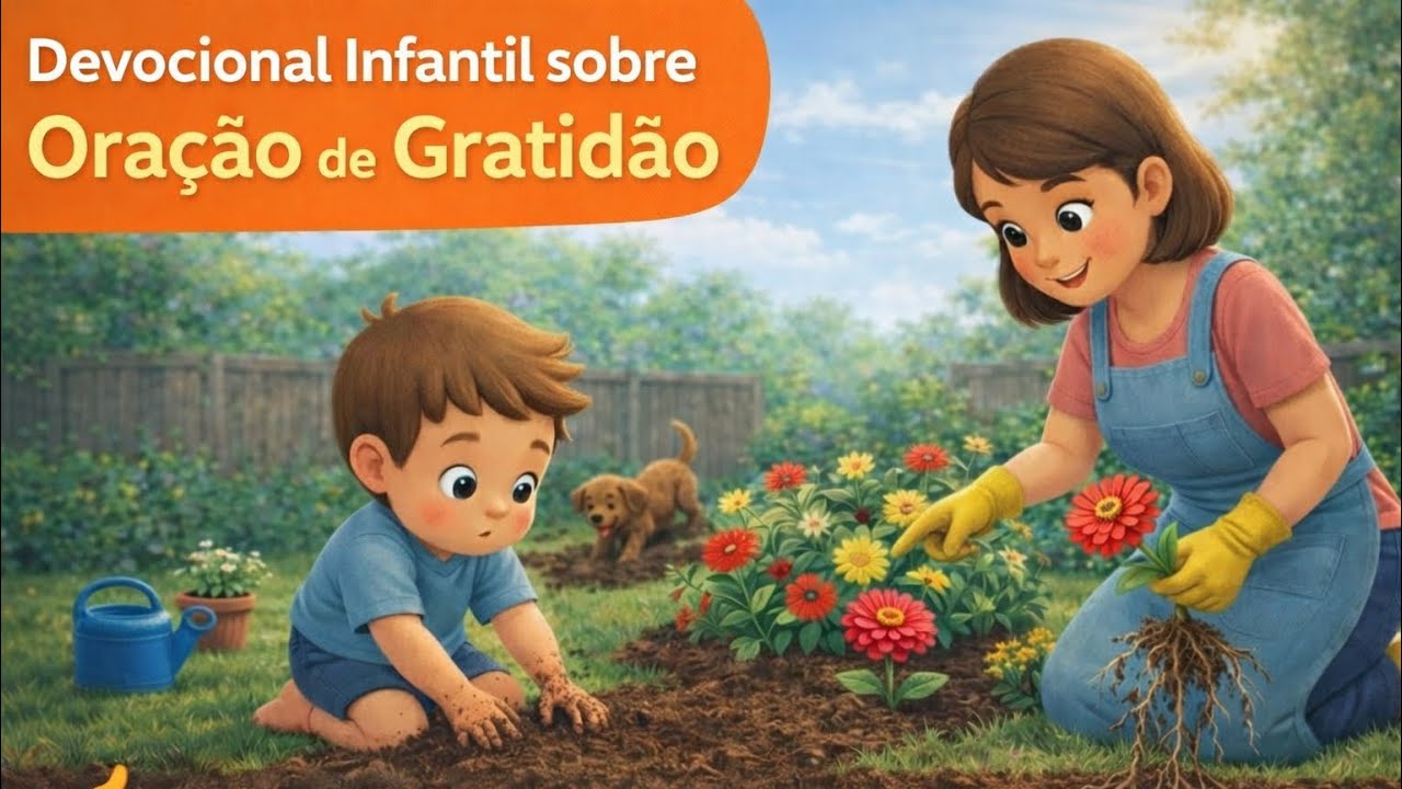 Devocional Infantil sobre Oração de Gratidão | As Raízes da Vida Cristã | Quintal do Thom