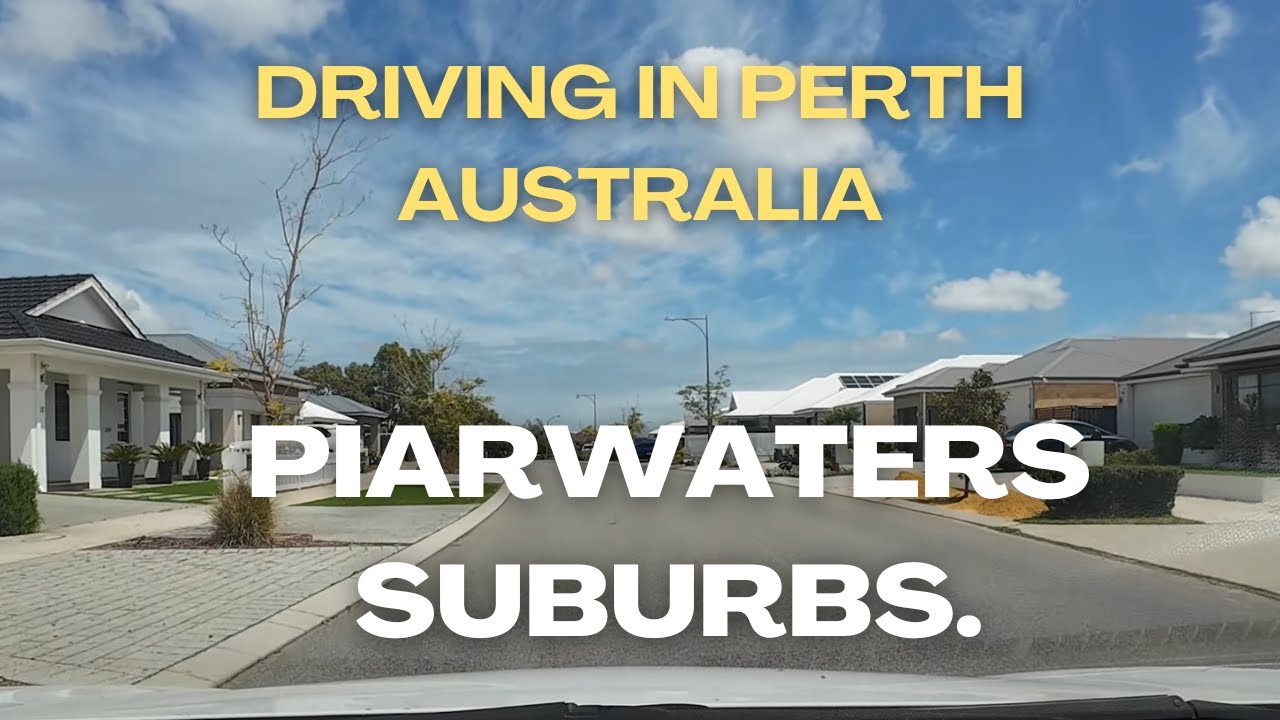 Driving in Perth Australia : piara waters suburbs.