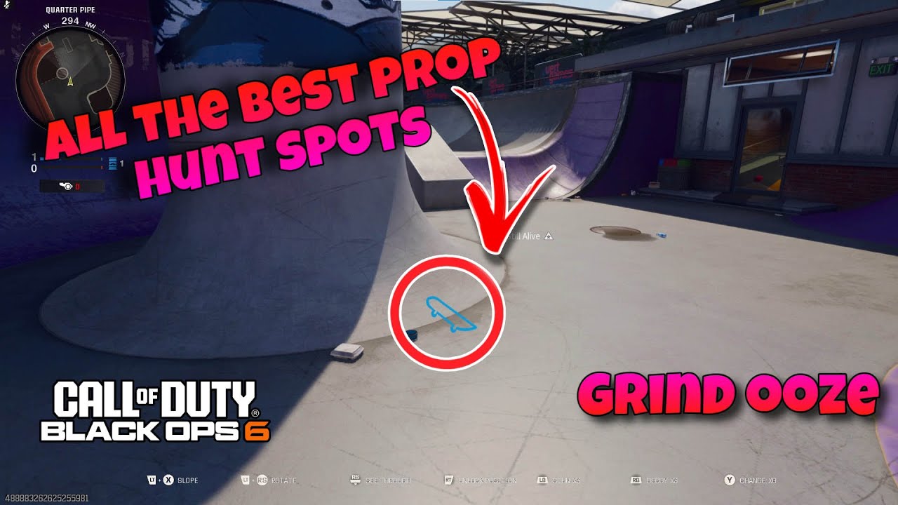 GRIND OOZE PROP HUNT: All *BEST* Working Glitch & Spots on Prop Hunt- On Grind Ooze!