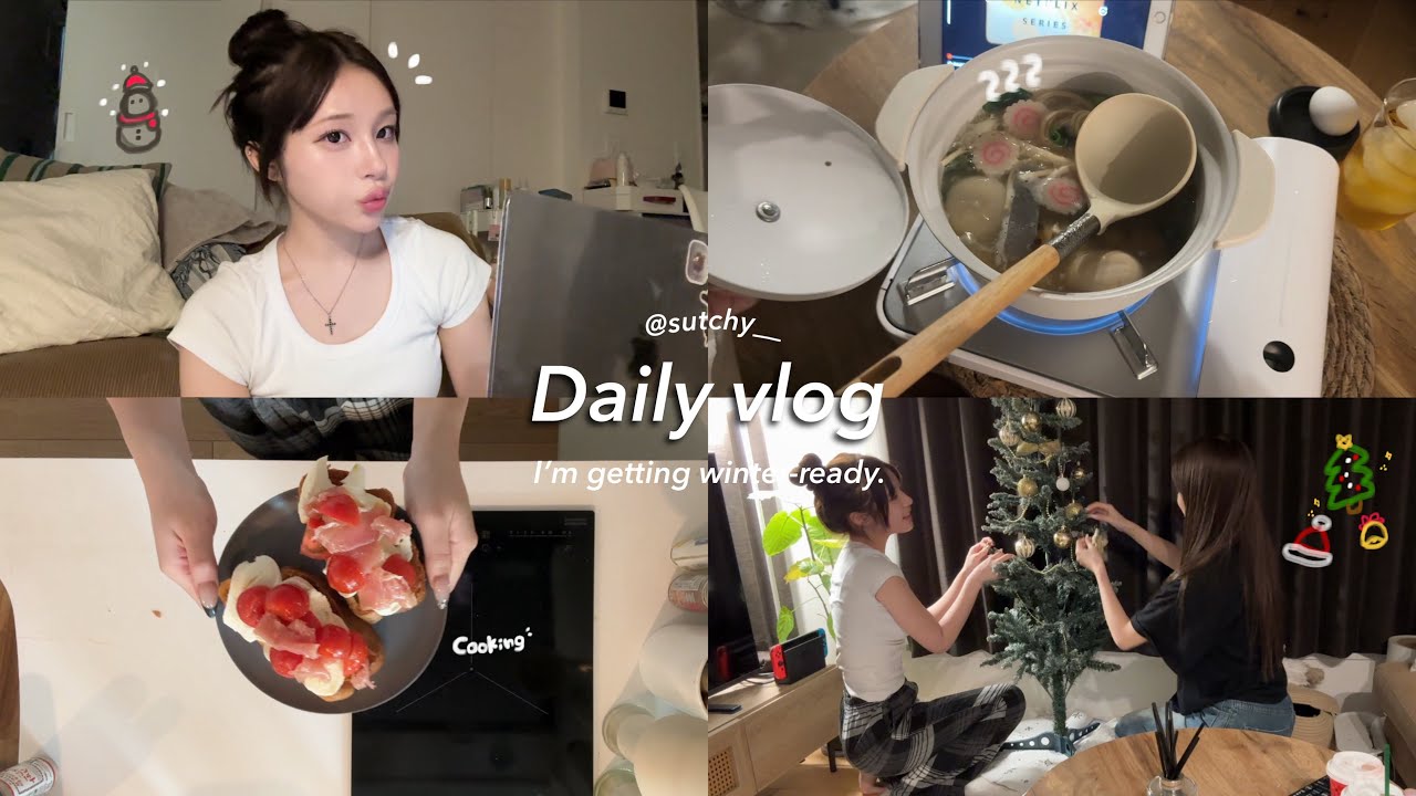 [Русские субтитры] SUZU - Подготовка к зиме 🍲☃❄влог. Давайте вместе поедим хотпот.