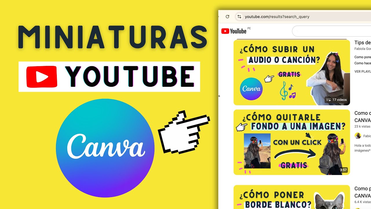 Crea miniaturas en CANVA para YouTube GRATIS