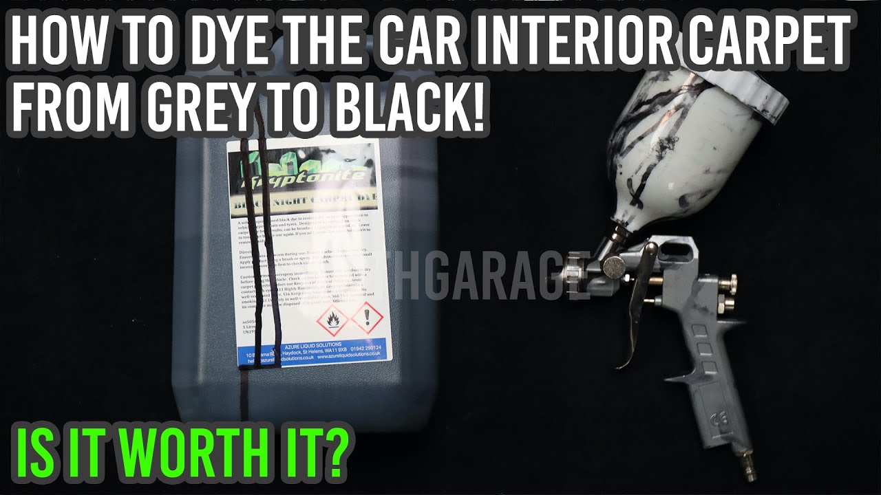 How to dye the car interior carpet from grey to black - BMW 525i E39