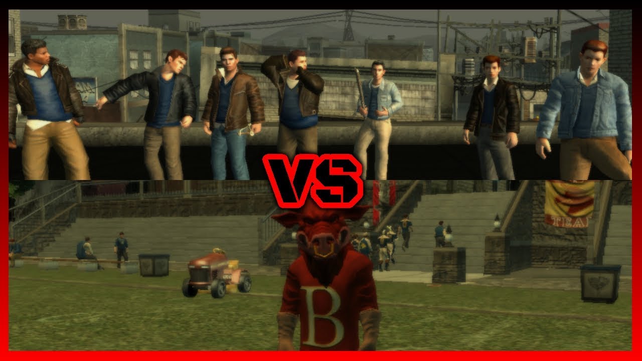 BULLY: Mascot [Boss Health] vs Greasers [No Johnny]