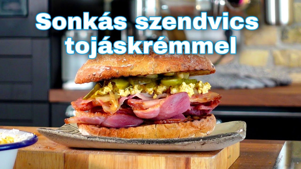 Maradékmentő sonkás szendvics, tojáskrémmel