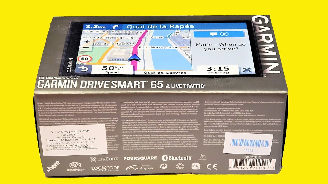 Garmin Drivesmart 65 Обзор-Великолепно 6 95’’ Sat Nav, Настройка, Ка...