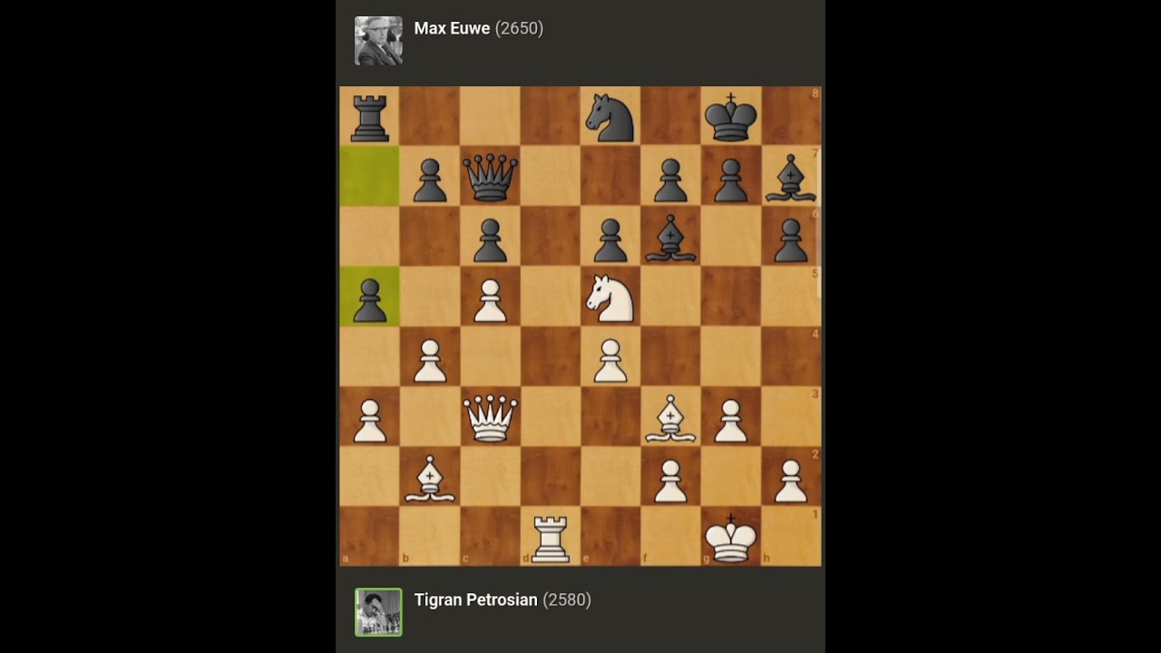 Tigran Petrosian vs Max Euwe || Chess Tournament Candidates • Zurich - Switzerland (1953)