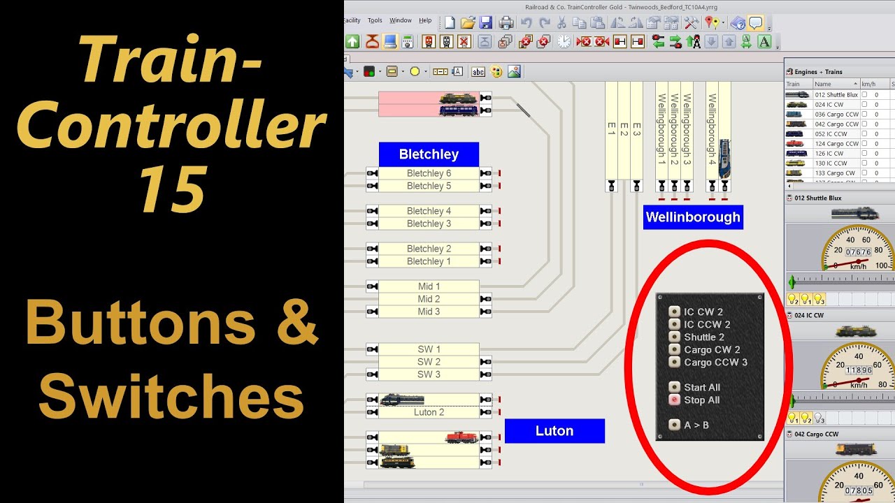Traincontroller 10 Gold 15 Pushbuttons & Switches
