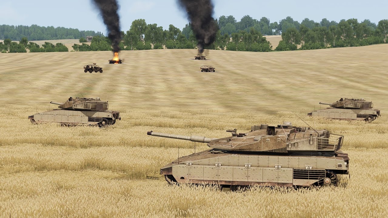 ArmA 3 - TANK BATTLE! Massive M1 Abrams Tank Column! (ArmA 3 Tank Battle!)